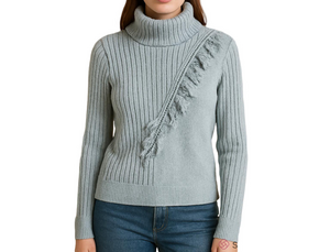 DKNY Gray Turtleneck Sweater Size Large